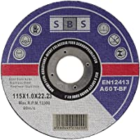 SBS Discos de corte 115 x 1-0 mm- acero inoxidable- calidad profesional- 10 unidades